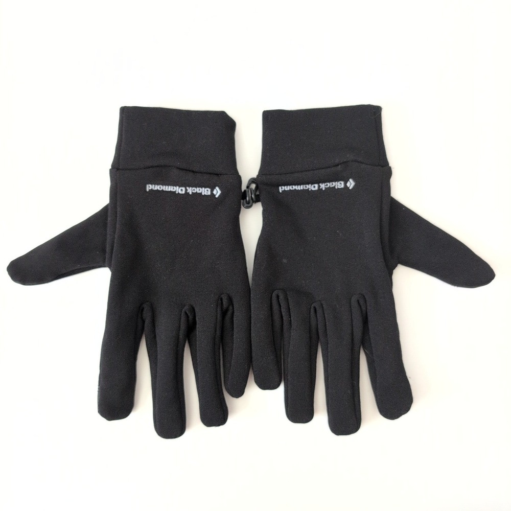 Black‎ Diamond Mens XL Black Fleece Liner Gloves Touchscreen Compatible Ski Hike